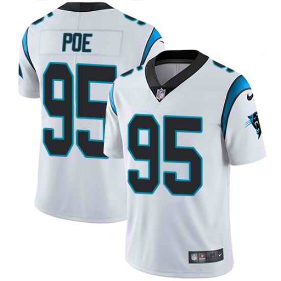 Nike Panthers #95 Dontari Poe White Mens Stitched NFL Vapor Untouchable Limited Jersey